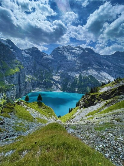 alpes suizos lago vistas